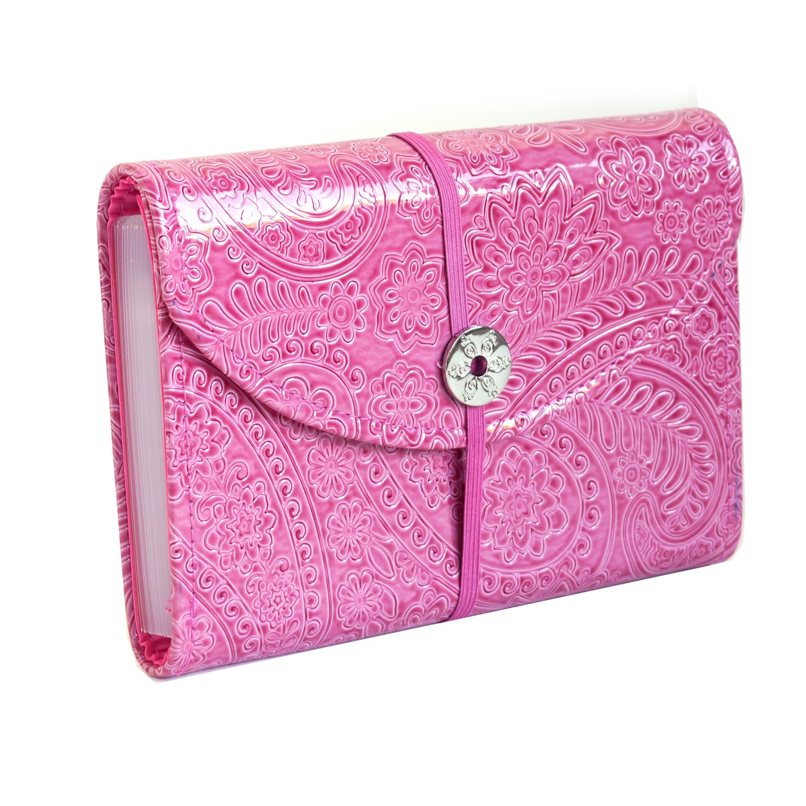 Purple Paisley Faux Leather 13 pockets, 12 tabs Coupon