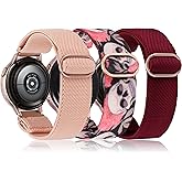 TOYOUTHS 20mm Stretchy Nylon Band Compatible with Samsung Galaxy Watch 7/6/5/4/FE/Active 2 40mm 44mm/Watch 6 Classic 43/47mm/Watch 5 Pro 45mm/Watch 3 41mm Strap Loop Elastic Bracelet Women Men