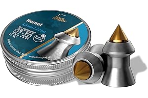 H&N Hornet Airgun Pellets 0.22 Cal, 16 Grains, Pointed, 200 Count, Gray, 1-(Pack) (PY-P-1206)