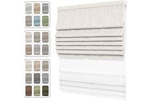 SLKWDOBD Cordless Day Night Roman Shade, Blackout and Light Filtering, 2 in 1 Roman Blind with Room Darkening, Thermal Insula
