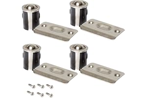 BARCALOO Ball Catch Door Hardware for Closet or Cabinet, Satin Nickel 4 Pack