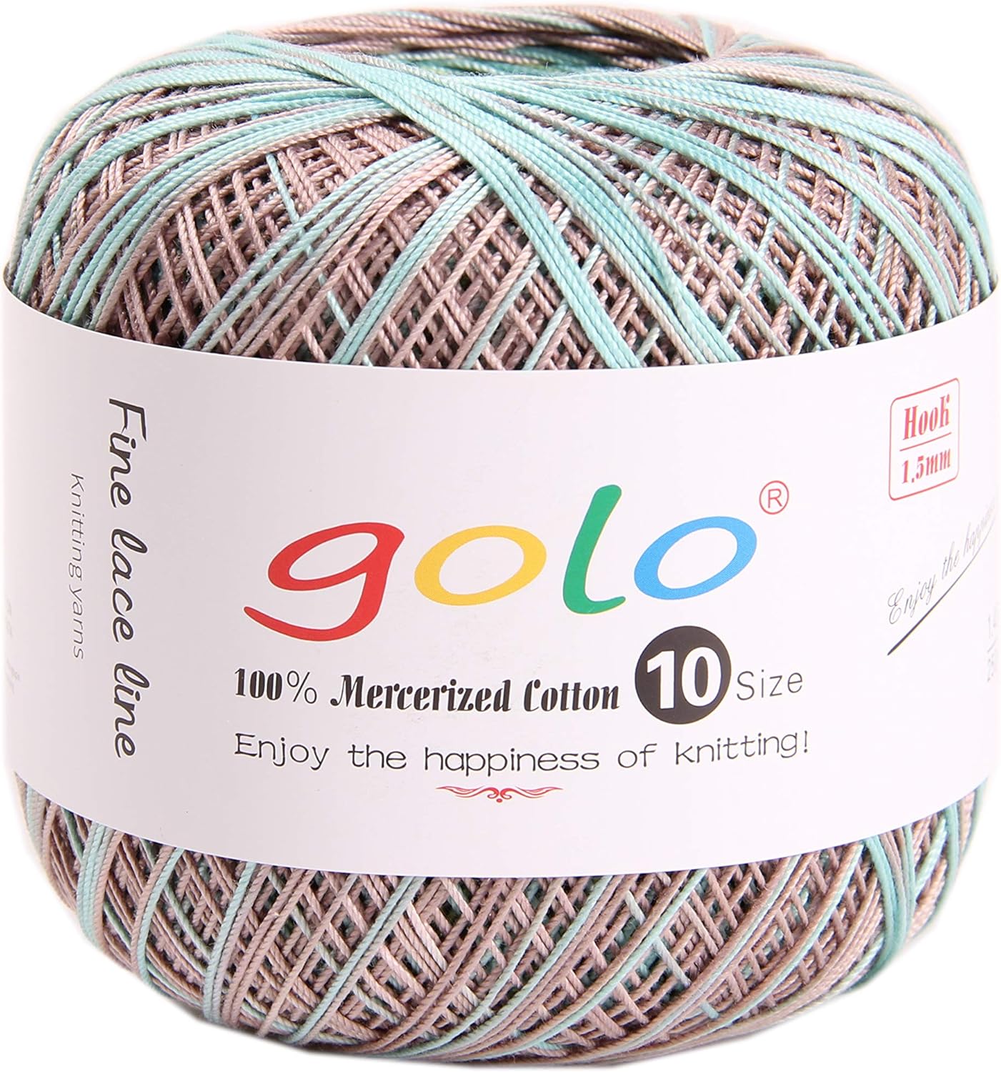 Cotton Crochet Thread Balls Size 6 Rainbow Color Cotton