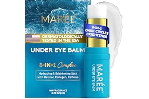 MAREE Under Eye Balm Stick Hydrating - Retinol Caffeine Under Eye Brightener Stick for Older Women - Collagen Under Eye Cream for Dark Circles & Wrinkles - Skin Care Treatment Moisturizer