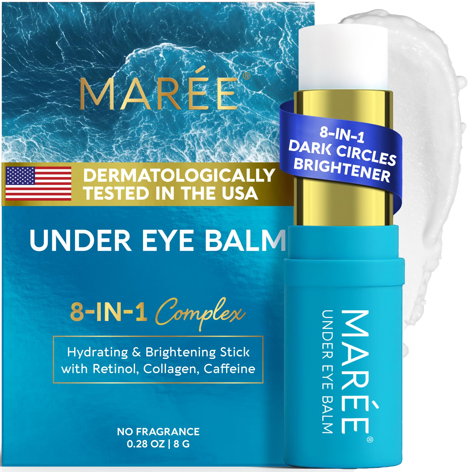Maree Retinol & Caffeine Under Eye Brightener Balm Stick