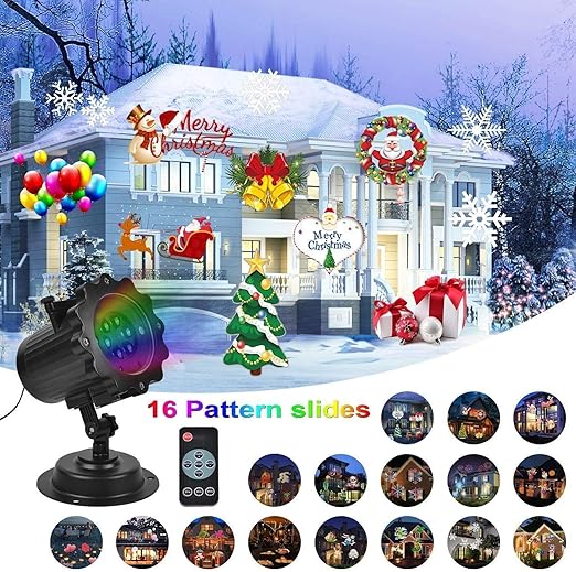 Proiettore Luci Natale Amazon.Proiettore Luci Natale Unifun Proiettore Lampada Natale Con 16 Lenti Intercambiabili Luce Proiezione Decorazione Natalizia Per Natale Halloween Festivita Amazon It Illuminazione