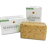 Reviva Seaweed Soap - 2 Pack - Organic Seaweed Face Scrub and Exfoliating Body Scrub Soap Bar - 4.5 oz. Vegetable Base Natural Bar Soap and Seaweed Bath Detox Soap Made in the USA