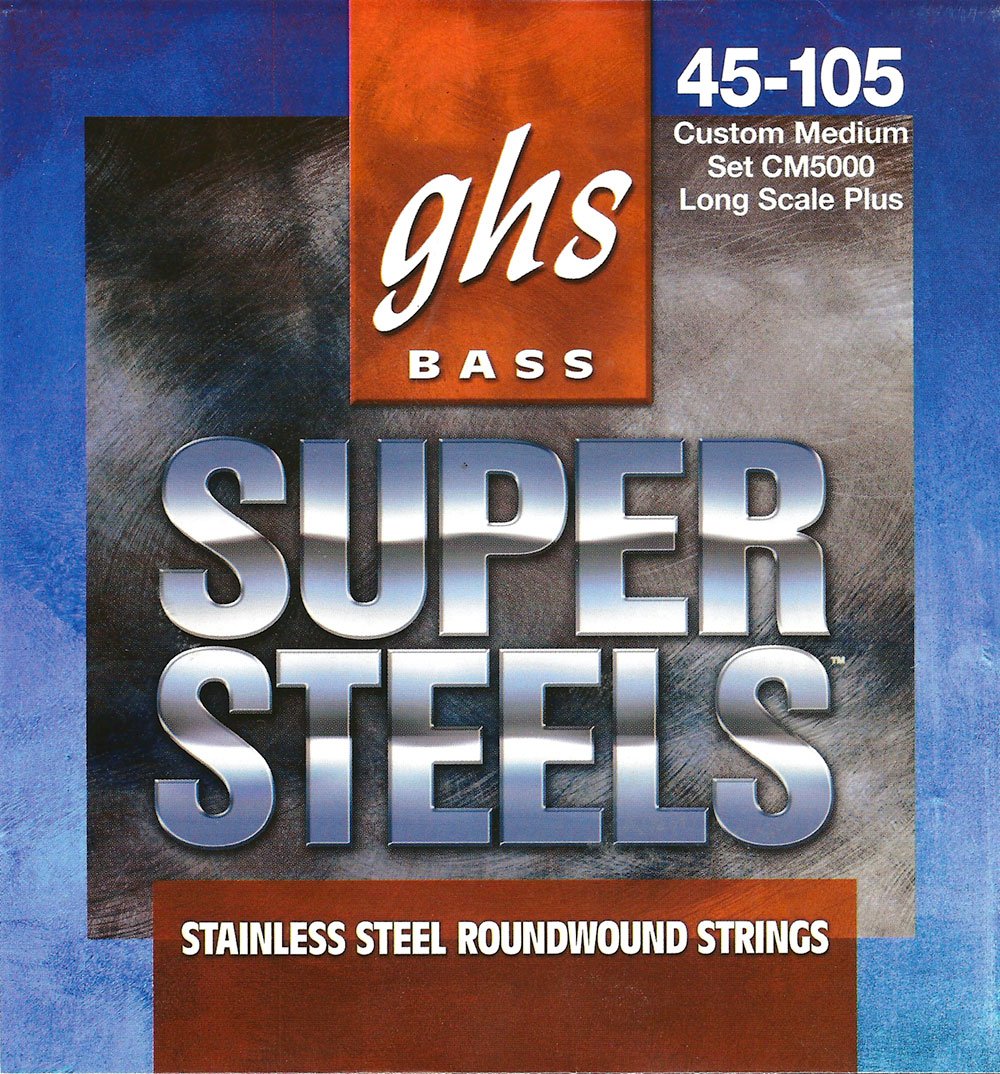 GHS CM5000 45 - 105 Custom Medium Long Scale Super Steels Bass String Set
