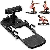 Lifepro GluteBlast Hip Thrust Machine &ndash; Foldable, Home Gym, 220 lb Cap | Sissy squat + hip thrust bench, powder-coated steel, PU leather pad, folds with wheels, 27.2"&times;45.3" glutes, hamstrings &amp; core