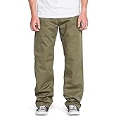 Volcom Mens Frickin Relaxed Chino Pant – Slant Pockets, Dual Back Pockets with Button Closure, 18" Leg Opening