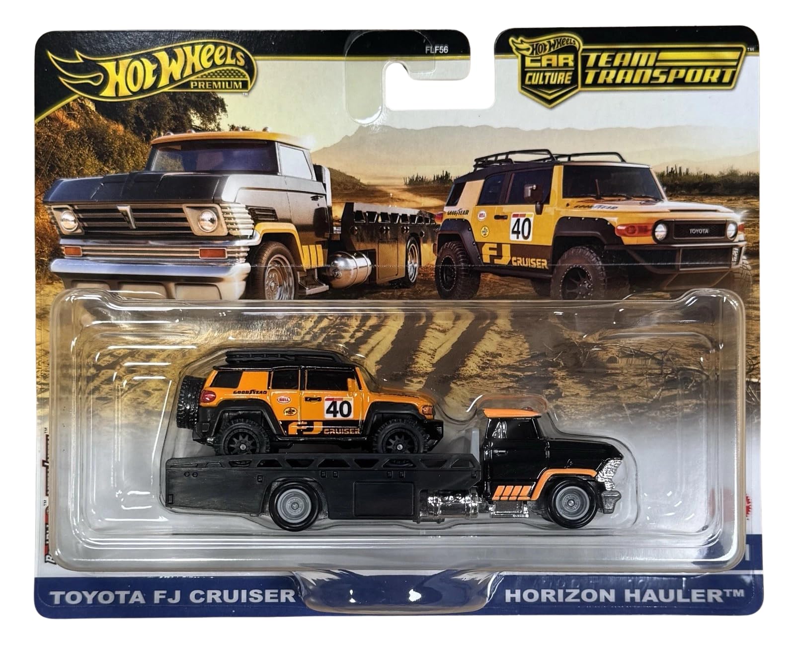Hot Wheels Team Transport Toyota FJ Cruiser Horizon Hauler #81, 1:64 Scale Model