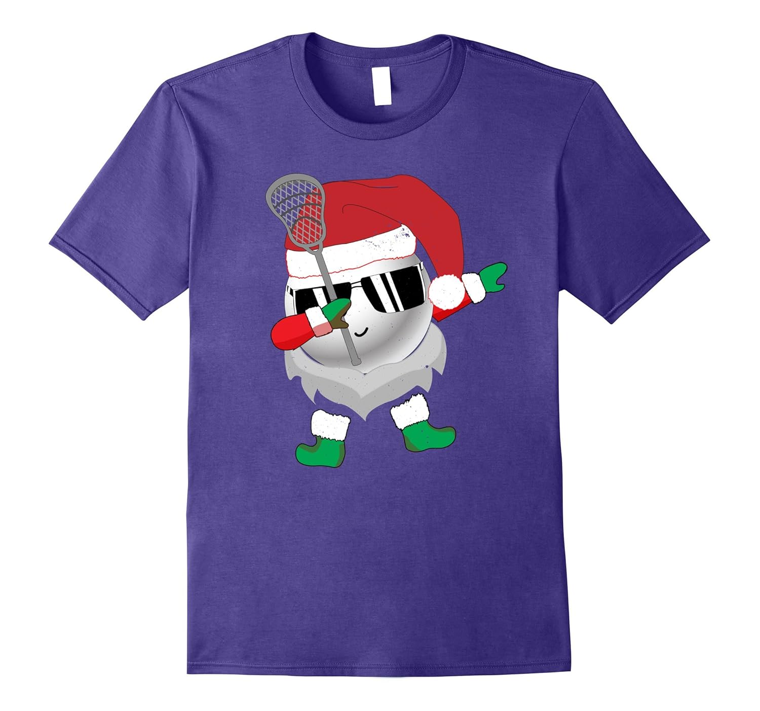 Dabbing Santa Lacrosse T Shirt Christmas Lacrosse Tee-ANZ