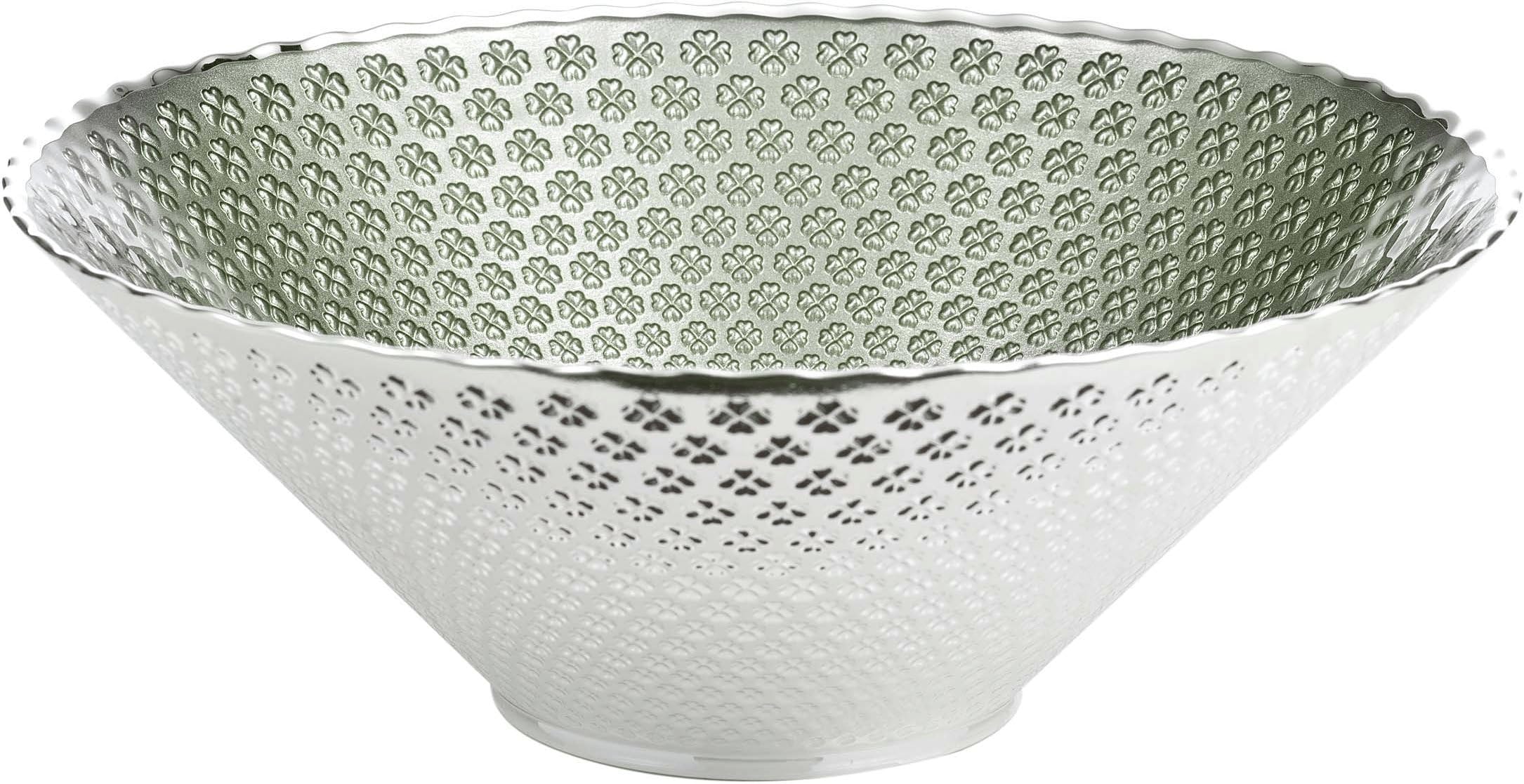 Argenesi Napoli Glass Bowl 30 x 11 Cm-Sage Green Colour, One Size