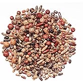 BetterJonny 300pcs Mixed Painted Drum Wood Spacer Beads - Loose Wood Beads Bulk for Hair, DIY Making Bracelet Necklace Jewelry Craft Project (11 * 12mm, 15 * 7mm, 12 * 6mm)