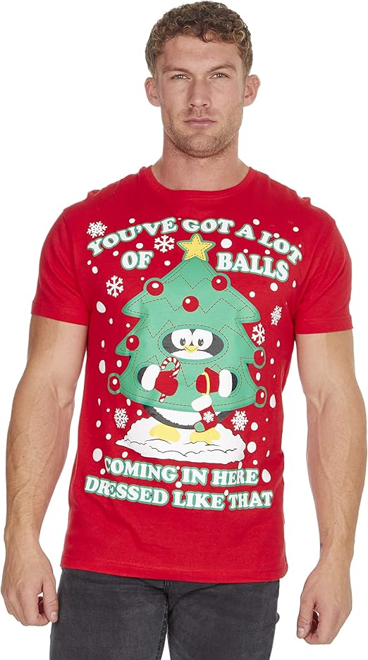 Adults Christmas Design Printed Cotton TShirt Amazon.co.uk Clothing
