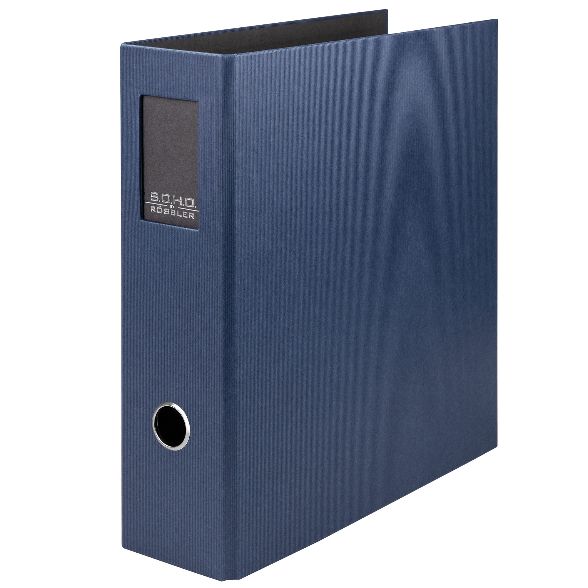 Rössler Papier 1317452909 - S.O.H.O. Map DIN A4 met rugetiket, rugbreedte 85 mm, marine, 1 stuk
