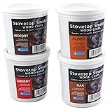 Oak, Cherry, Hickory, and Alder Wood Smoking Chips- Wood Smoker Chips Value Pack- Set of 4 Resealable Pints