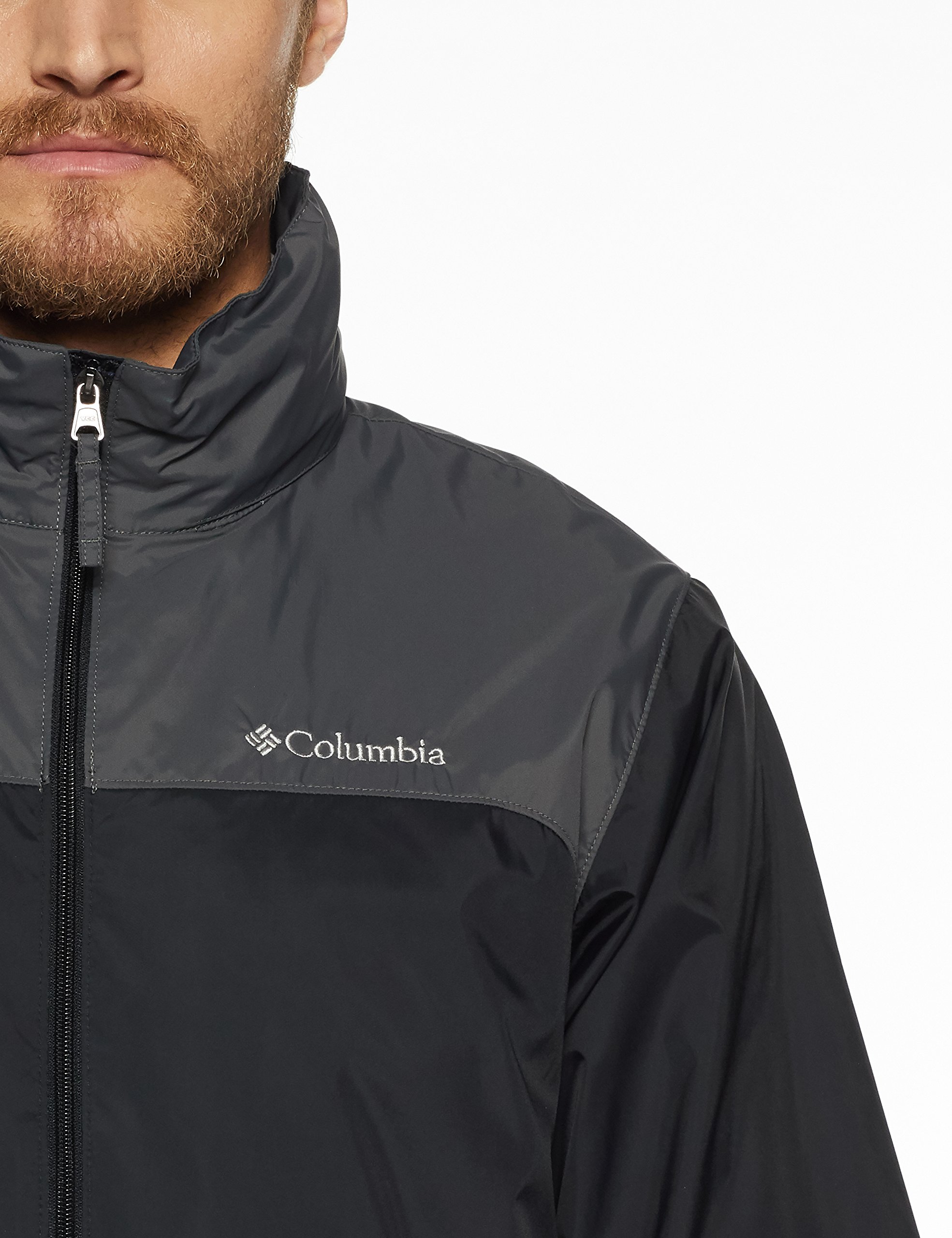 Columbia Men's Glennaker Lake FrontZip Rain Jacket with Hideaway Hood