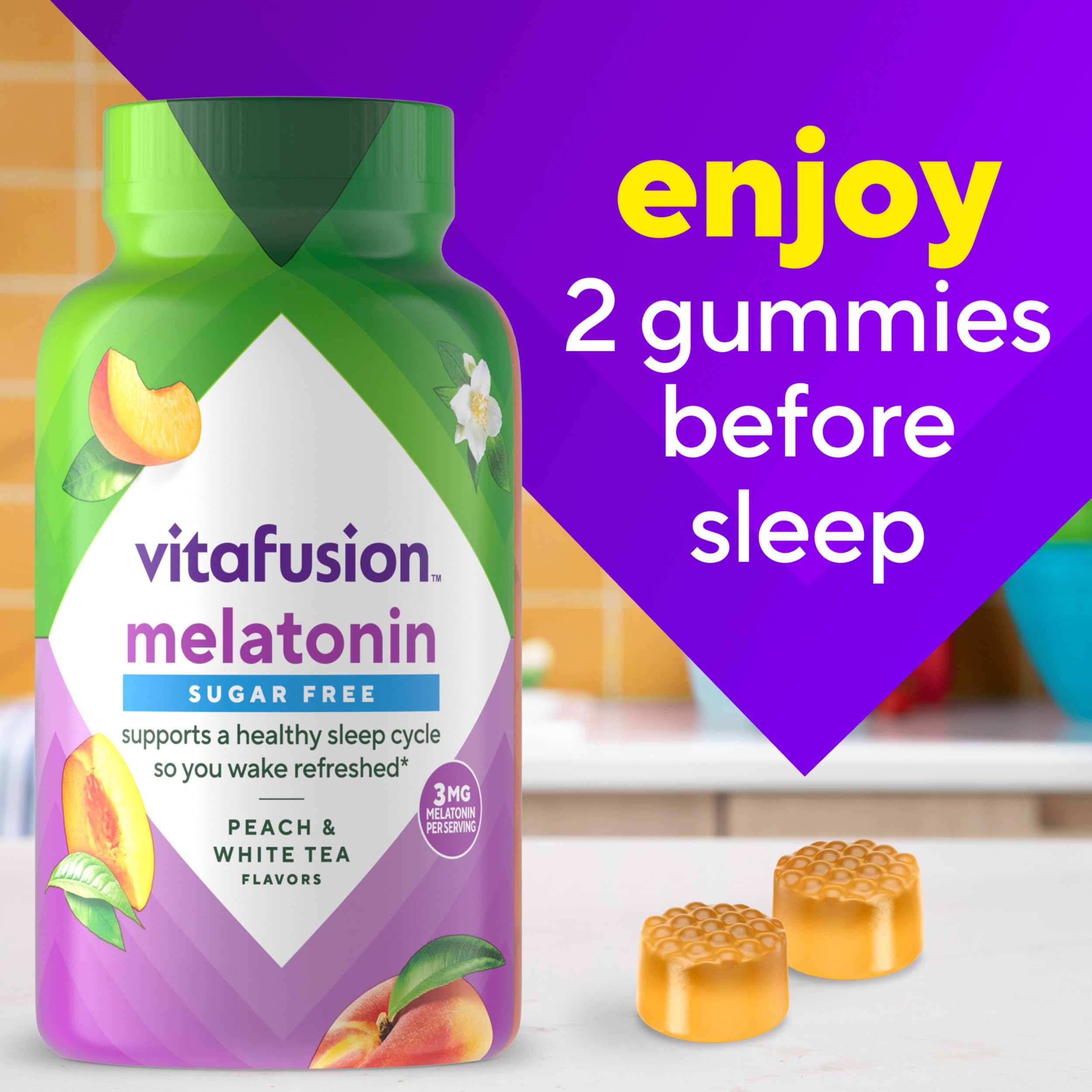 Vitafusion Melatonin Gummy Vitamins, 140 Count (Pack of 1)