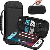 TIGOJH Carrying Case compatible with Nintendo Switch 2 (2025), Switch 2 hard travel case, Nintendo Switch 2 carry case with 10 game cartridges and pocket for Switch 2 Accessories,Black