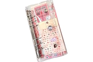 Alpengulen A6 Sticker Organizer Binder Album Sticker Book for Planner Journal Scrapbook Sticker Collecting Book Double-Sided 20 Pages Sticker Storage Binder (Clear, 7.7 in)