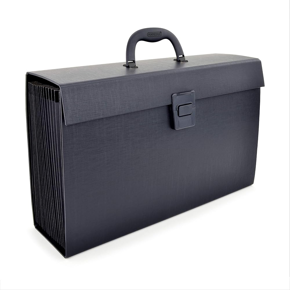 Rapesco 1555 19-Part Expanding Box File A4+ Black Organiser