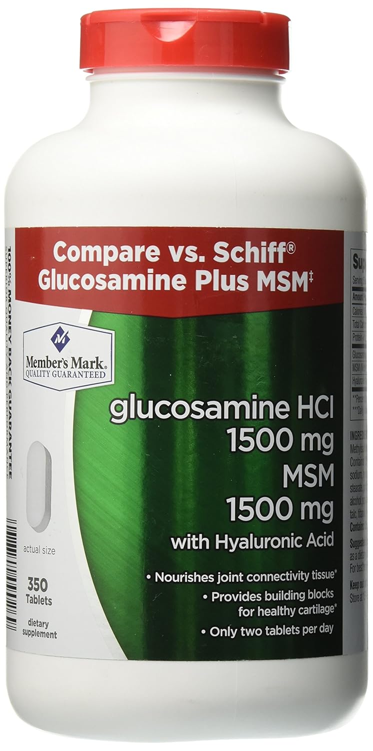 Member's Mark Glucosamine HCI + MSM Dietary Supplement (350 ct.) Health & Personal Care
