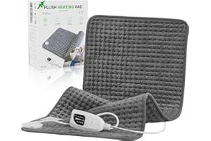 PREDOKS Heating Pad for Period Cramps Back Neck and Shoulders Pain Relief, 17”×33” Large Heated Pad with 4 Level Timing, 6 Le