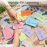 Koogel 6 Pack Flash Cards 300 Sheets 6 Colors Portable Ring Binder Blank Cards view 5