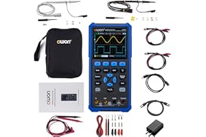 ABESTOP HDS2202S Oscilloscope, 200MHz Bandwidth Oscilloscope Multimeter, 3 in 1 Function Dual Channel Oscillograph with Waveform Generator, 3.5" High Resolution LCD