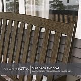 Grand patio Outdoor Bench Dark Brown Aluminum Steel Frame 300kg view 5