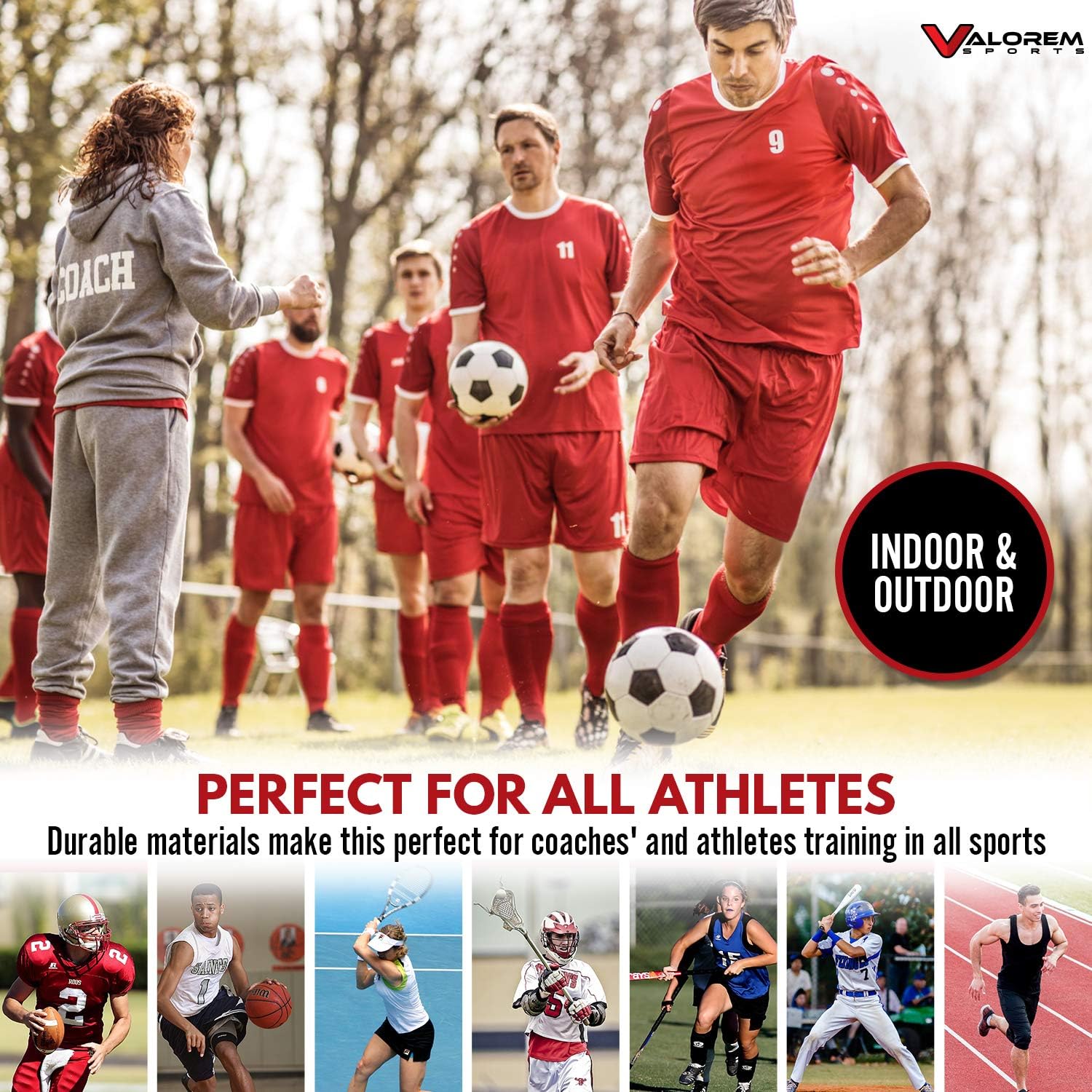 Speed & Agility Training Equipment Set - Includes 4 Agility Hurdles, 20 Disc Cones, Agility Ladder, Adjustable Leg Resistance Bands, Speed Parachute, Jumping Rope & Carry Bag - Designed For All Sports : Sports & Outdoors