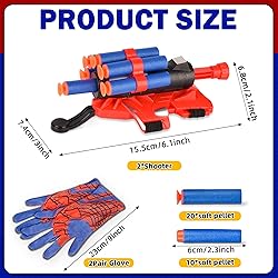 Spider Web Shooter (Set of 2),Kids Cosplay Wrist