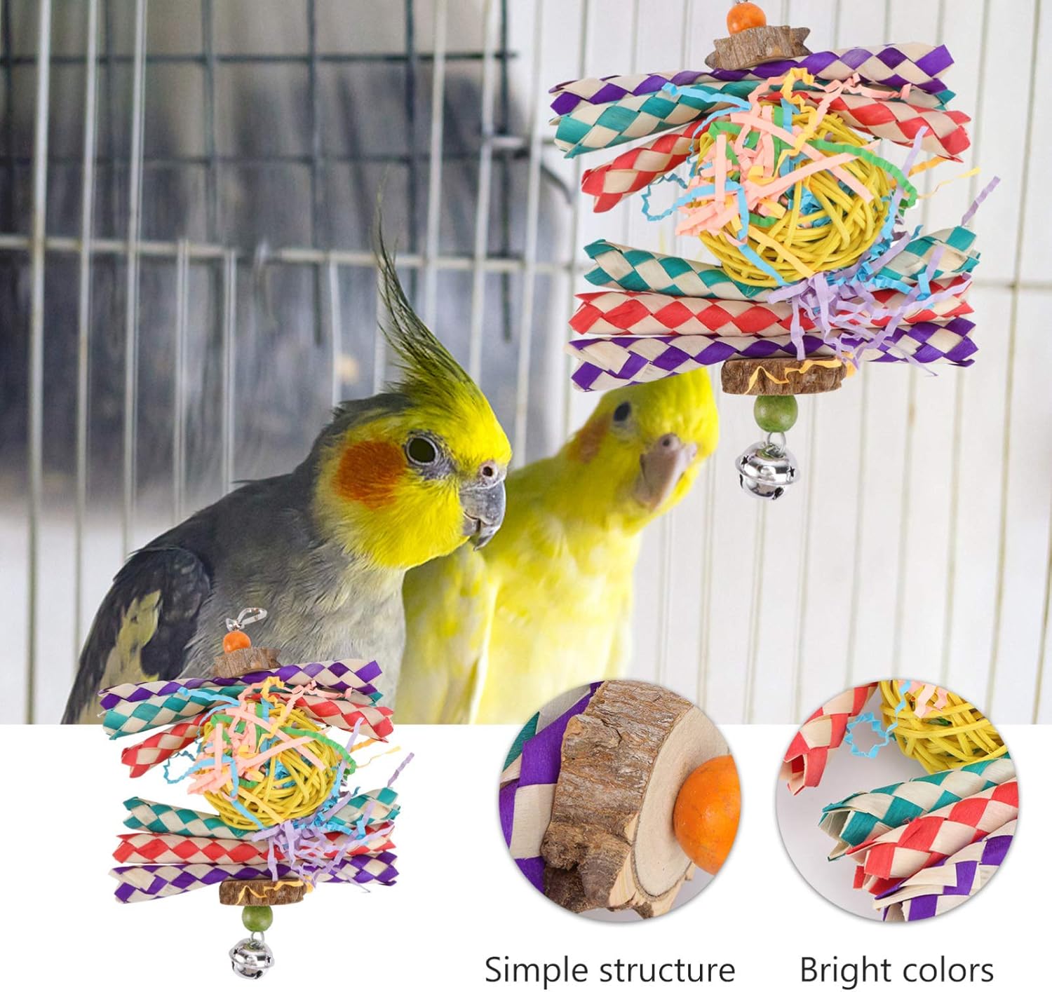 Amazon Ibasenice 鳥をかじるおもちゃ木鳥のオウムのケージのおもちゃ 面白いぶら下げsepakタクロウはペットの注目を集める小さなインコのオカメインコのコニュアなどのためのクリスマスの鳥のケージのおもちゃ Ibasenice おもちゃ 通販
