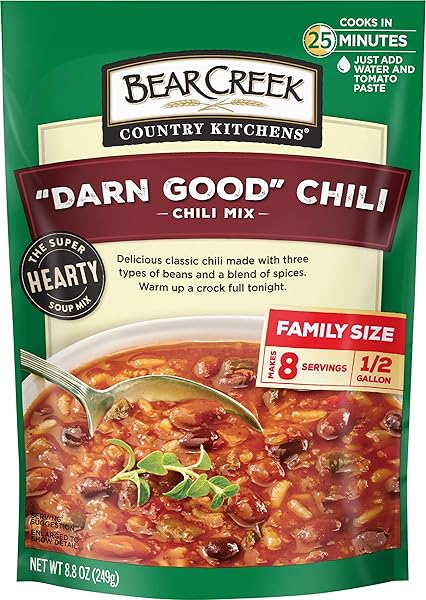 BEAR CREEK SOUP MIX, DARN GOOD CHILI, 8.8 OUNCE