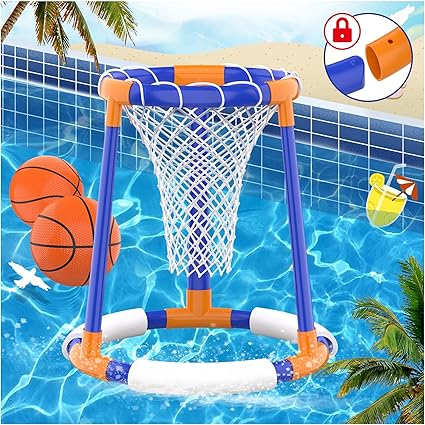 FOSUBOO Pool Toys, Pool Basketball Hoop 