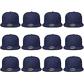 Gelante Plain Blank Flat Brim Adjustable Snapback Baseball Caps Wholesale LOT 12 Pack