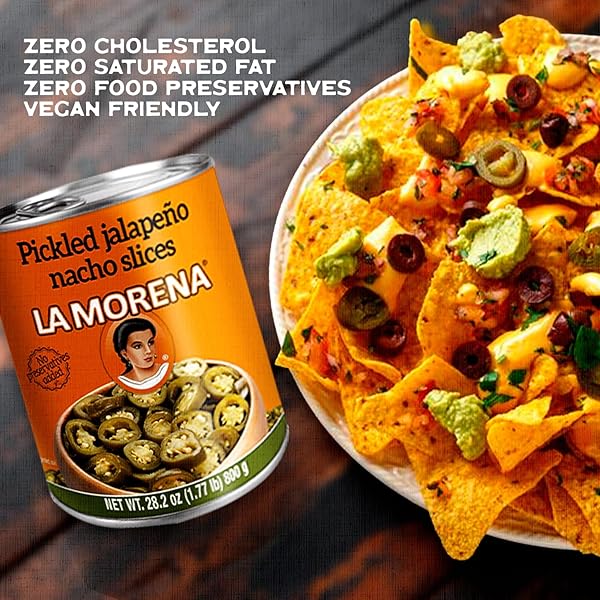 LA MORENA NACHO SLICES PICKLED JALAPENO PEPPERS 28 OZ (SINGLE)