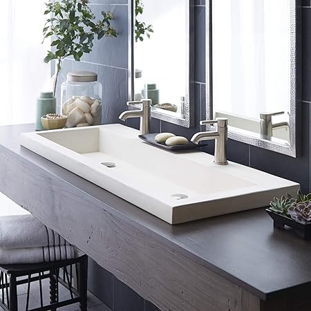 Native Trails Nsl4819 P Native Stone Trough Bathroom Sink 36 X
