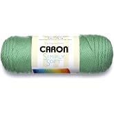 Caron Simply Soft Solids Yarn (4) Medium Gauge 100% Acrylic - 6 oz - Sage - Machine Wash &amp; Dry
