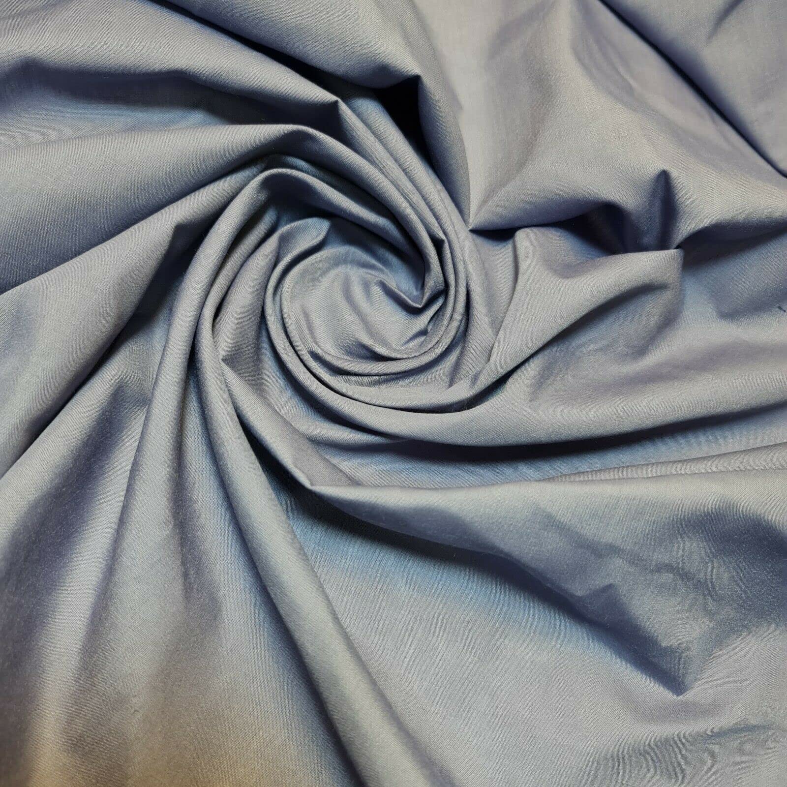 Plain/Solid Dyed Polycotton Dress Craft Fabric Material 45" - 112 cm Wide Sold As 1 Meter Pre - Cut Lengths (Available in 42 Colours)… (Dark Denim, 5 Meter)
