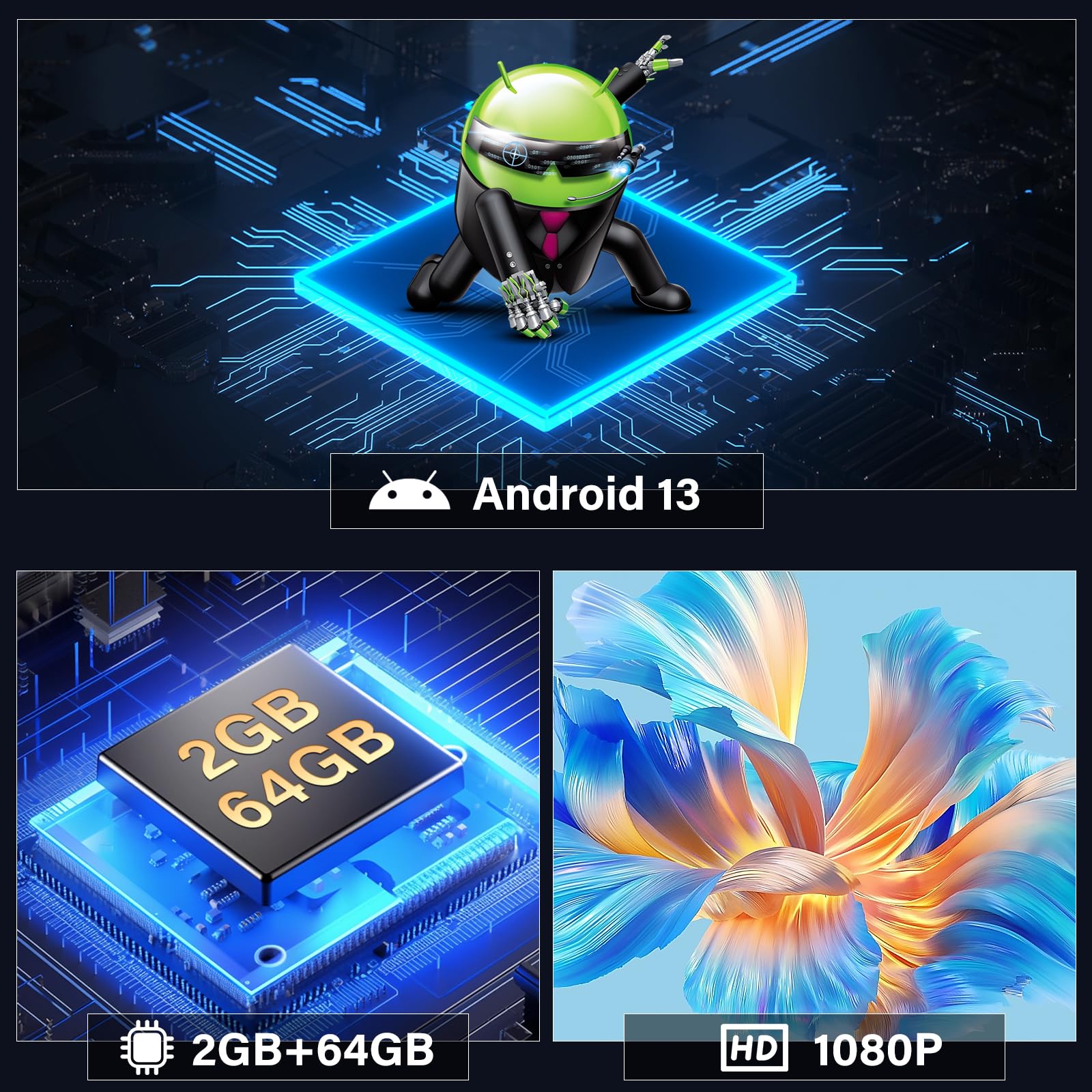 [2+64G] Android Car Stereo for Toyota Matrix 2009-2014, 9 inch HD Touchscreen Aftermarket Radio - Wireless Carplay & Android Auto, WiFi, DSP, Mirror Link, FM/RDS Radio, SWC + AHD Backup Camera