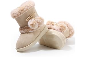 Femizee Girls Boys Warm Winter Boots Kids Outdoor Snow Boots(Toddler/Little Kid)