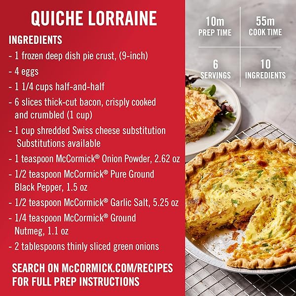 MCCORMICK ONION POWDER, NON GMO, MADE WITH FRESH, WHOLE, ONIONS, FOR BRINGING CONSISTENT ONION FLAVOR TO MEALS & RECIPES, 2.62 OZ