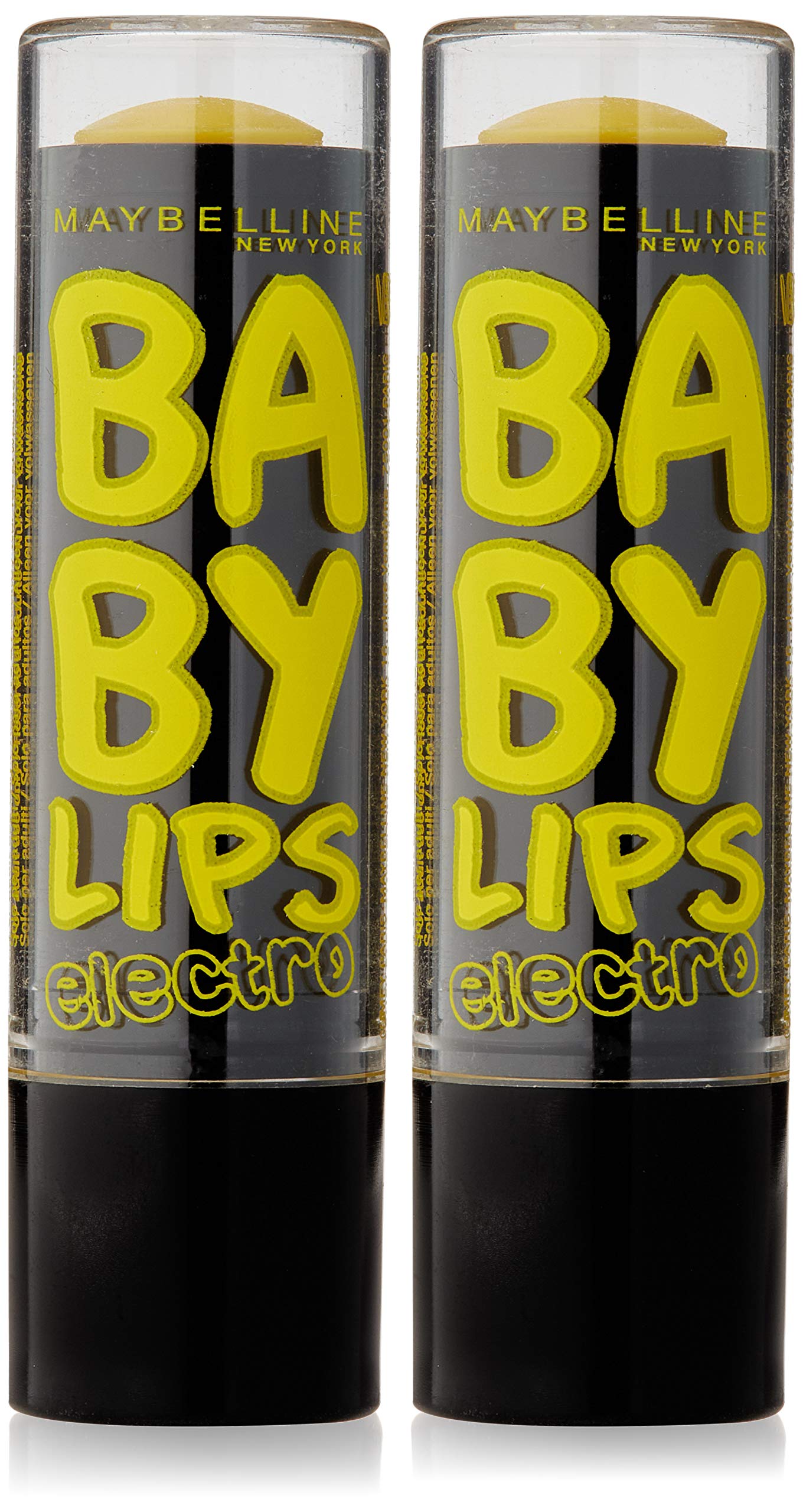 Maybelline New York Baby Lips Electro Fierce Tangy Balsamo Labbra, Confezione da 2