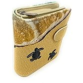 Shag Wear Baby Turtles Small Wallet for Women – Vegan Faux Leather Compact Purse with Embossed Sea Turtle Design, Ocean Theme, Magnetic Snap Closure, Card and Coin Organizer Beige 4.5"