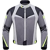 Zyxformis Summer Motorcycle Jacket, Breathable Mesh Motorcycle Riding Jacket For Men With CE Armored