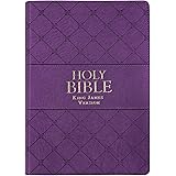 KJV Holy Bible, Super Giant Print, Purple Faux Leather w/Ribbon Marker, Red Letter, King James Version