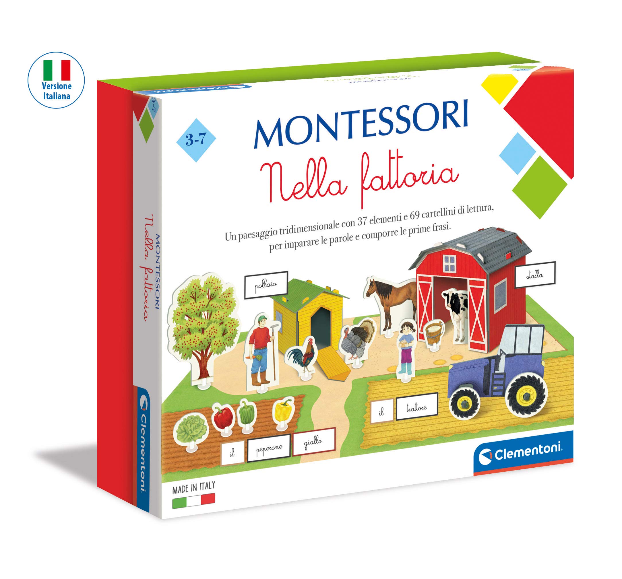 Clementoni 16267 Farm - Made in Italy - Montessori Games 3 Years - Educational Game, Multicoloured