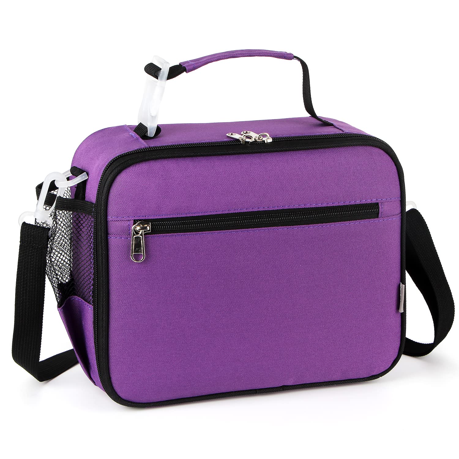 hombrima Insulated Lunch Box Bag, Kids Thermal Cool Bags with Adjustable Strap for Adults Children Women Men Boys Girls School Office Outdoor(Purple)