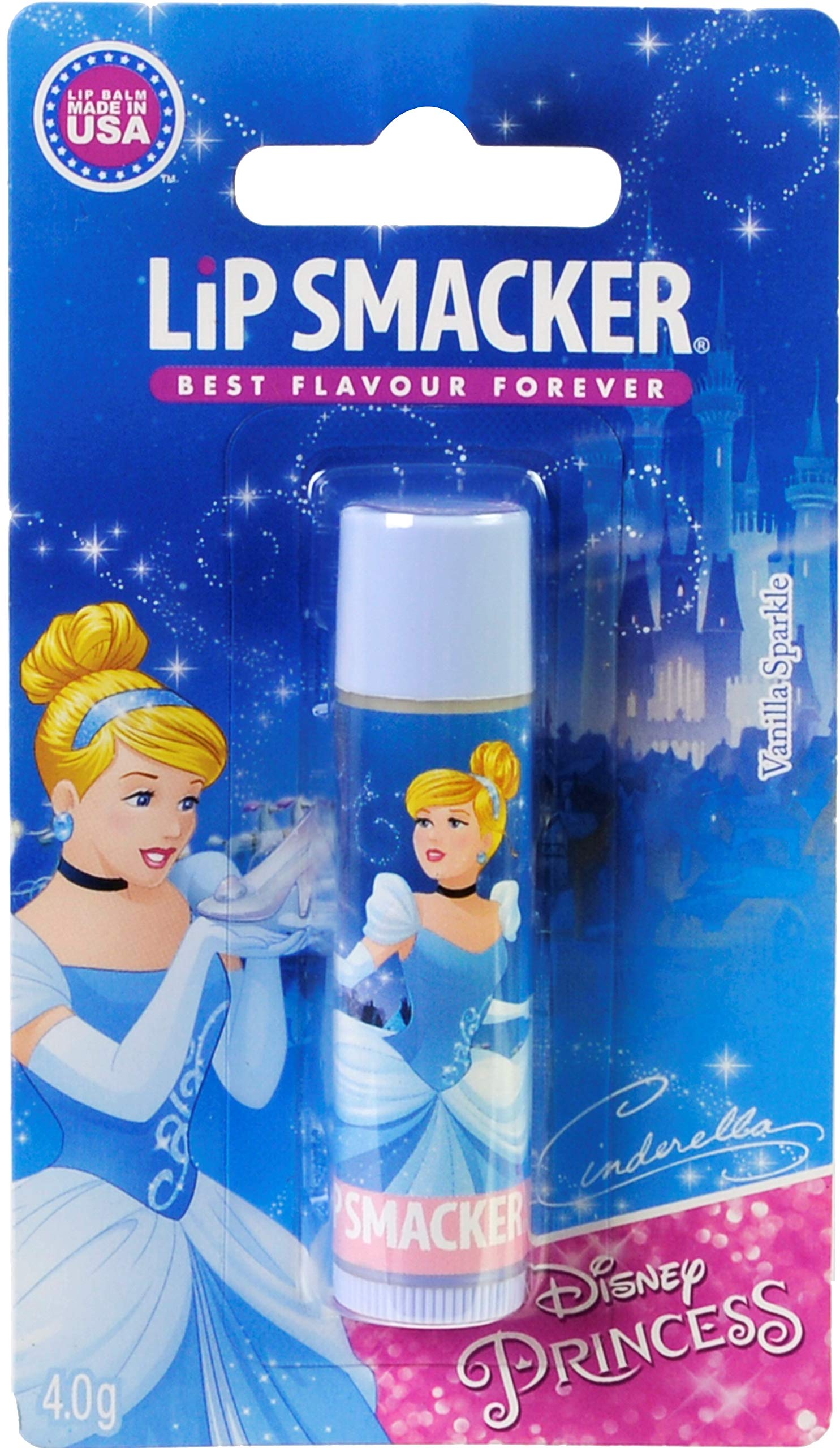 Lip Smacker Disney Princess Cinderella Sparkle Lip Balm, Vanilla, 4.0 g (Pack of 1)
